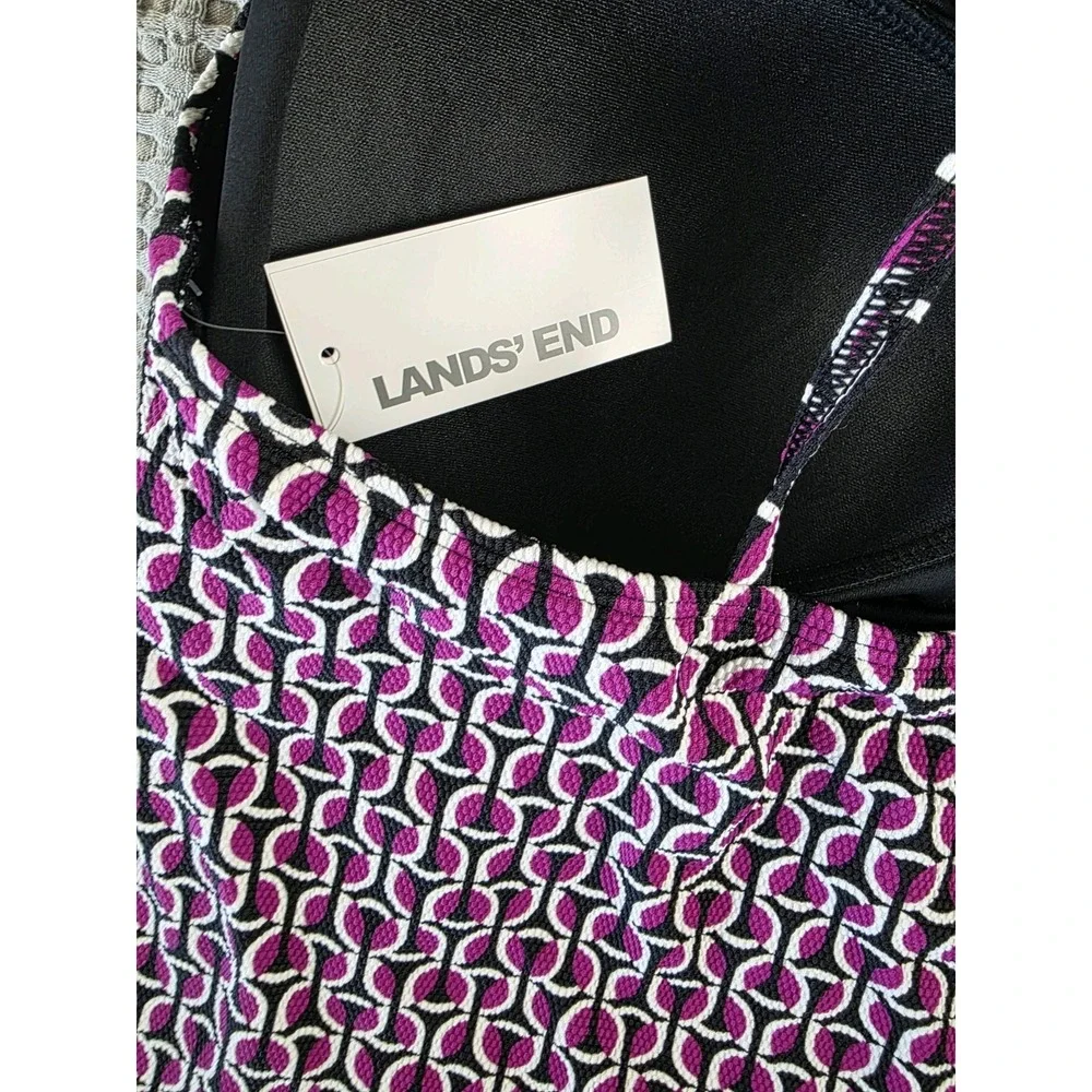 Lands' End Women's Geometric Print tankini Size 18W New With Tags (300)